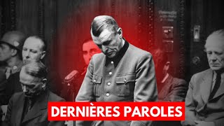 Quelles ont été les DERNIÈRES paroles des CONDAMNÉS à Nuremberg [upl. by Ojillib]