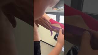 How to apply kinesiology tape for elbow pain kinesiologytape [upl. by Annalla]