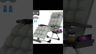 Zero Gravity Lounge Chair with Removable Cushion amp Headrest [upl. by Eynttirb]