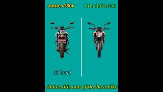 zontes 350r vs ktm duke 390 shortsvideo [upl. by Ettennal]