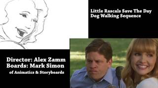 Little Rascals Save The Day  Storyboard comparison  Dog Walking sequence [upl. by Kred801]