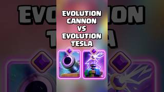 Evolution Cannon VS Evolution Tesla 🤔 clashroyale shorts [upl. by Oijres211]