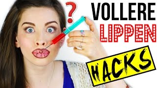 11 BEAUTY HACKS für VOLLERE LIPPEN im LIVE TEST Kylie Jenner Lips ohne aufspritzen ROUTINE [upl. by Suhpesoj]