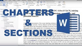 How to make chapters sections and subsections in word [upl. by Libbi]