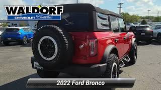 Used 2022 Ford Bronco Base Waldorf MD EEE1166A [upl. by Ilojna]