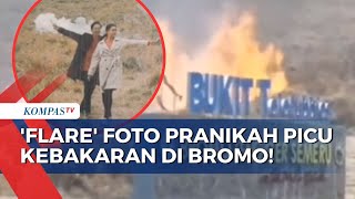 Rekaman Amatir Kebakaran di Gunung Bromo Disebabkan oleh Flare Foto Pranikah [upl. by Gilbert]