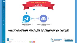 Publicar mensajes de Telegram automáticamente en Discord con Integromat [upl. by Letha]