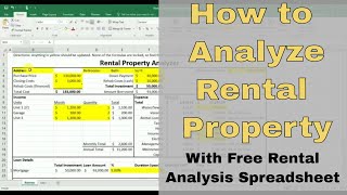 How to Analyze Rental Property  Free Rental Analysis Spreadsheet [upl. by Ateinotna542]