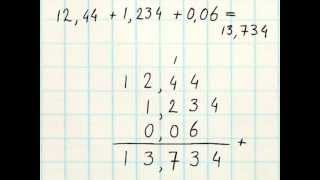 Kommagetallen optellen 2  Optellen van meerdere kommagetallen [upl. by Eeresed728]