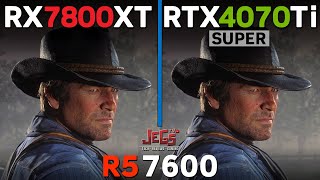 RX 7800 XT vs RTX 4070 Ti Super  Ryzen 5 7600  Tested in 15 games [upl. by Namref579]