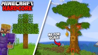 I Built THE ULTIMATE TREE HOUSE in Minecraft Hardcore 96 [upl. by Ron]