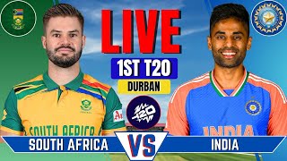 India vs South Africa 1st T20  Live T20 Match Today  IND vs SA Live Match Today  IND Batting [upl. by Zacarias]