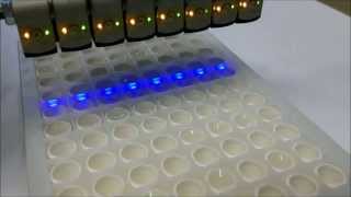 Optical filling level detection in microtiter plates with F 10 Bluelight sensor [upl. by Jay684]