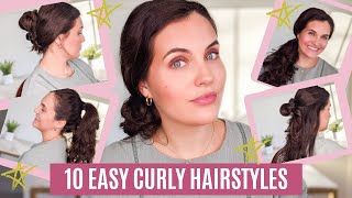 cute amp easy hairstyles for wavycurly hair [upl. by Ethelred]