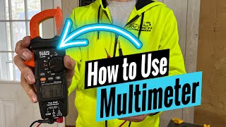 How to Test for Volts amp Amps  Klein CL800 Multimeter [upl. by Hudnut]