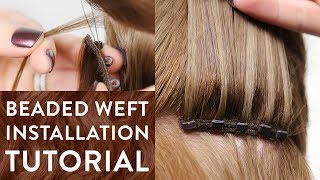 Micro Ring Beaded Weft Tutorial [upl. by Holder]