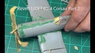 Revell 148th F4U4 Corsair Part 2 Acrylic Airbrushing and Wing Assembly Tutorial [upl. by Neyrb]