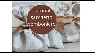 Tutorial sacchetto per bomboniere [upl. by Avonasac]