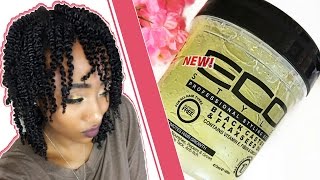 MY BEST TWIST OUT EVER  Eco Styler Black Castor amp Flaxseed Oil Gel Review 4a4b4c  AseaMae [upl. by Ahcila]