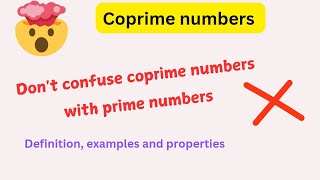 😳Are they coprime numbers❓ what are coprime numbers❓  Definition and examples coprimenumbers [upl. by Jdavie]