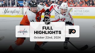 Capitals at Flyers  October 22 2024  NHL Full Game Highlights [upl. by Nylsej194]