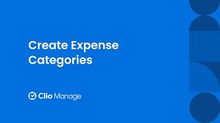 Create Expense Categories in Clio Manage [upl. by Aileda]