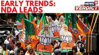 Election Results 2024 News  NDA Takes Lead Over INDIA In Early Trends  Counting Day N18ER [upl. by Tatiania]