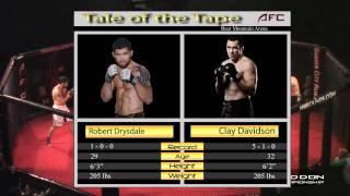 Robert Drysdale versus Clay Davidson AFC 4 [upl. by Kalagher]