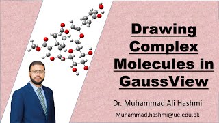 Tutorial 25  Drawing Metal Complexes in Gaussview  Dr M A Hashmi [upl. by Joung514]