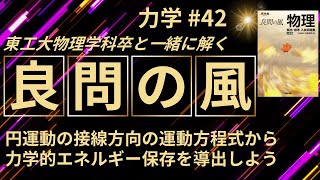 【良問の風42】円運動の接線方向の運動方程式から力学的エネルギー保存の導出の練習をしよう！東工大物理出身の私がご説明します。 大学受験 微積物理 高校物理 [upl. by Yalc]