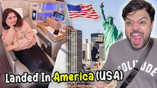 Landed In United States Of America 🇺🇸🔥  Business Class Flight Surprise For Aroob 😍 [upl. by Nicoli693]