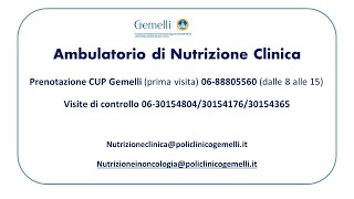 Come funziona la UOC di Nutrizione Clinica al Gemelli Ci risponde la Profssa MC Mele [upl. by Enalda]