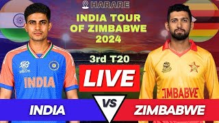 IND vs ZIM 3rd T20 Live Cricket Match Today  India vs Zimbabwe 3rd T20 Live Score amp Commentary t20 [upl. by Notanhoj]