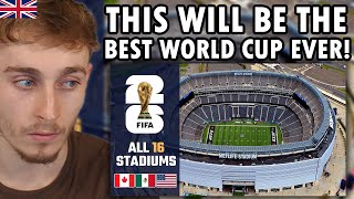 Brit Reacting to THE US Stadiums for FIFA World Cup 26 [upl. by Tamanaha]