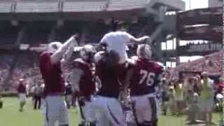 Dawn Staley Spring Game Touchdown  FIELD VIEW [upl. by Giffy]