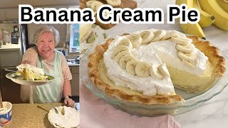 Easy Banana Cream Pie  Banana Cream Pie Recipe  Cooking With Sandy [upl. by Staffard243]