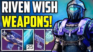 Destiny 2 NEW Riven Wish Weapons PVE God Roll Guide Best Perks [upl. by Meikah161]