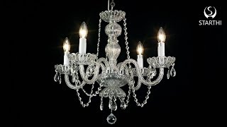 4Light Crystal Chandelier Assembling and Installation Video [upl. by Zulch]