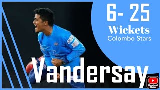 LPL Match Jeffrey Vandersay Takes 6 25 Wickets as Colombo Stars Top Wickets 2021 [upl. by Amsden]