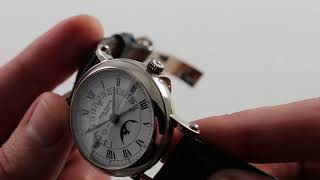 PreOwned Patek Philippe Grand Complications Perpetual Calendar Retrograde 5059G001 Watch Review [upl. by Annahtur]