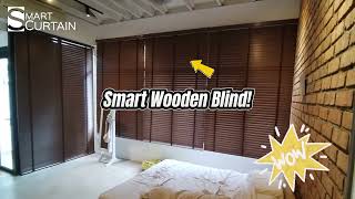 Wooden Blind Flexible lighting control with Classic Look Smart Curtain Malaysia [upl. by Yrod]