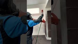 PAINT SPRAYING WATER BASED BRIGHT ORANGE METALLIC COLOUR [upl. by Cheston]