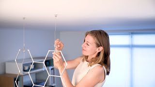 How to connect Facets framework to the adjustablelength ceiling attachments [upl. by Odlanyer820]