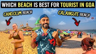 Calangute Beach  Candolim Beach  Goa Tourist Places  Goa Tour Vlog [upl. by Eelydnarb]