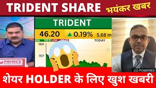 TRIDENT SHARE LATEST NEWS TODAY TRIDENT SHARE TARGET TRIDENT SHARE ANALYSIS FOREX NIFTY 150 [upl. by Adnyl375]