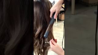 How to curl hair with a straightener curlyhair viral teen aesthetic fyp [upl. by Neel749]