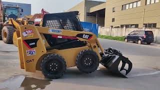 Mini Skid Steer Loader With Track Used Caterpillar In front Compact Skid Steer Loader Cat 226b [upl. by Gardener]