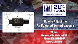 Air Powered Venturi Vacuum  How To Adjust for Maximum Vacuum Level [upl. by Annaya]