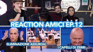 ELIMINAZIONE ASSURDA 🙈 la Cele sclera  Reaction pomeridiano Amici ep12 [upl. by Nyleek]