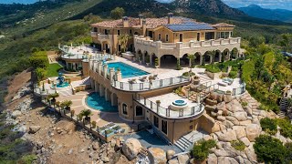 9995000 Palatial mountaintop estate in El Cajon California offers a unique and stunning view [upl. by Goldarina]